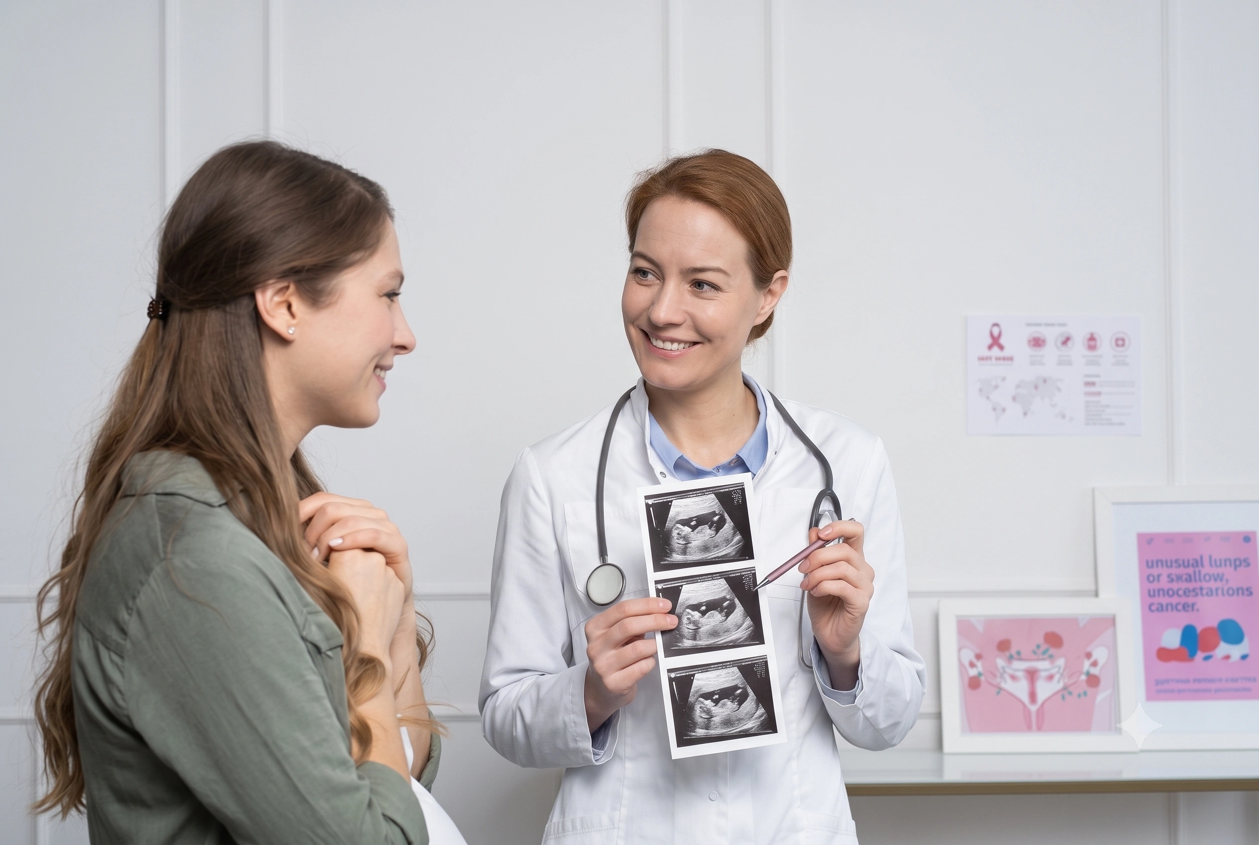 gynecologist-explaining-ultrasound-results-pregnant-woman